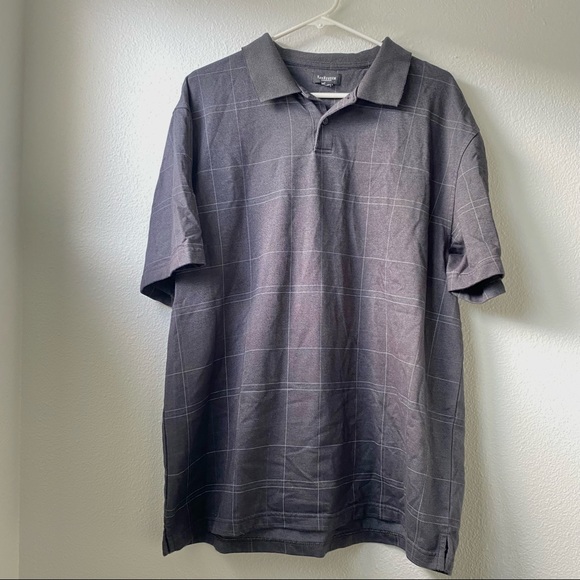 Van Heusen Grey Windowpane Polo - Picture 7 of 7